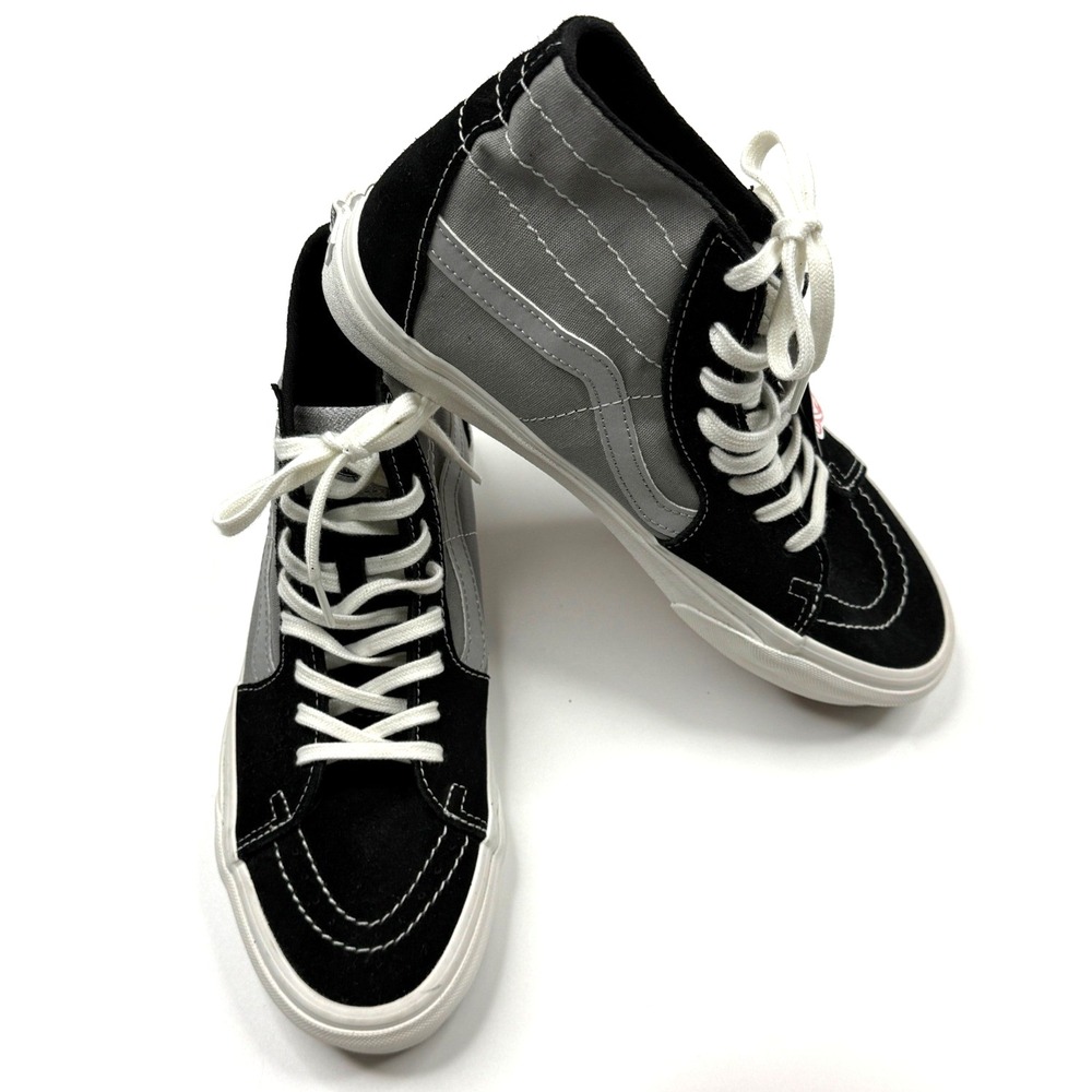 Vans Sk8-Hi Sneakers Size M 7.5 W 9 Black Grey New Swap it High Top Sneakers